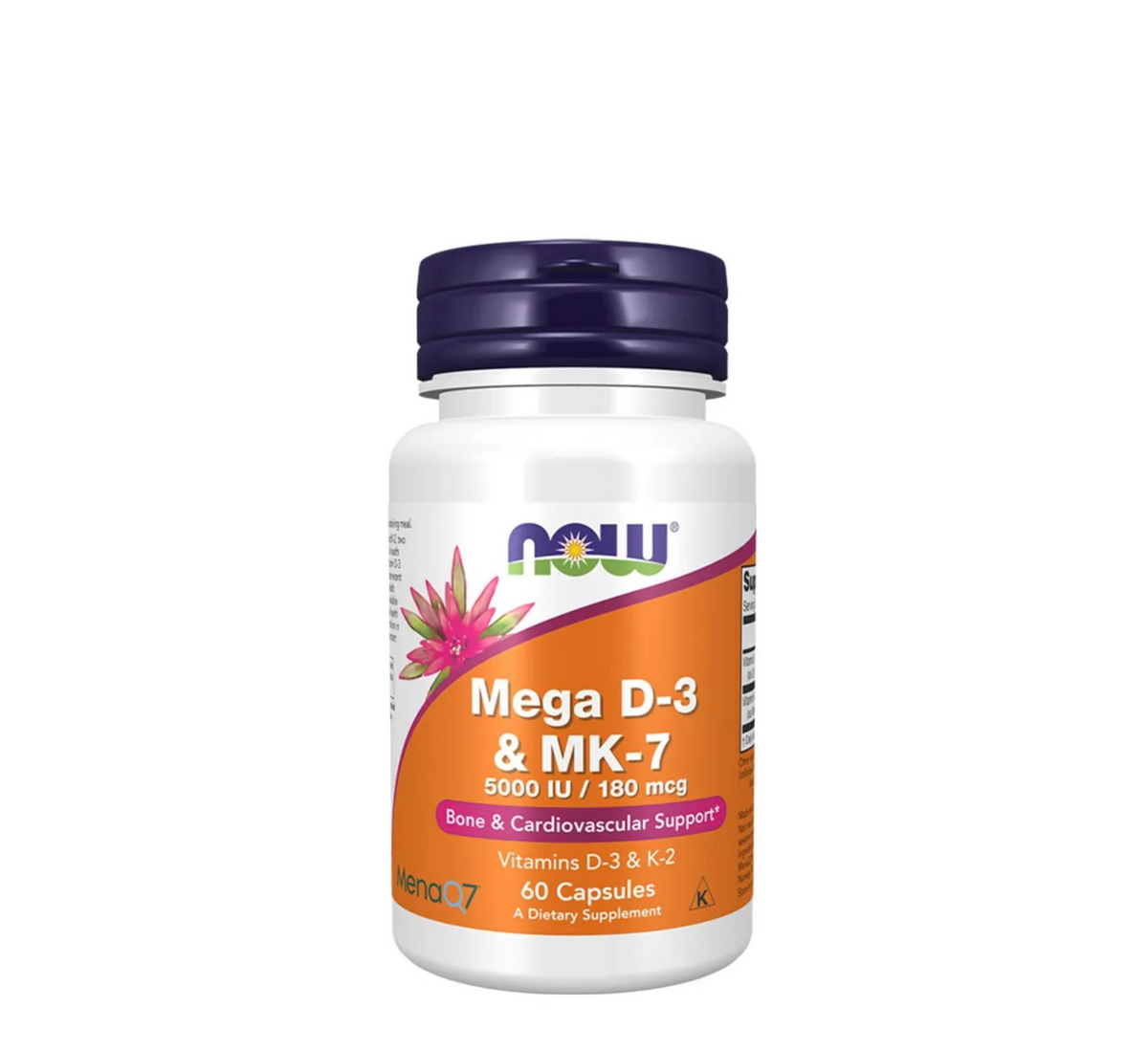 NOW Mega D-3 & MK-7 – 60 Veg Capsules
