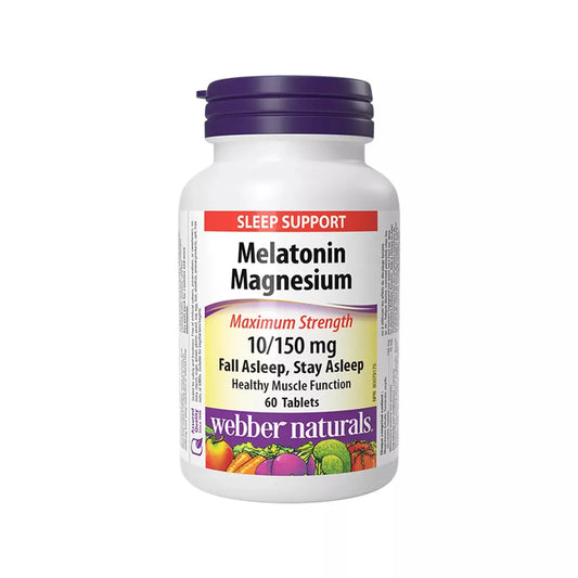 Webber Naturals - Melatonin Magnesium 10/150mg , 60tab - GOLDFARMACI