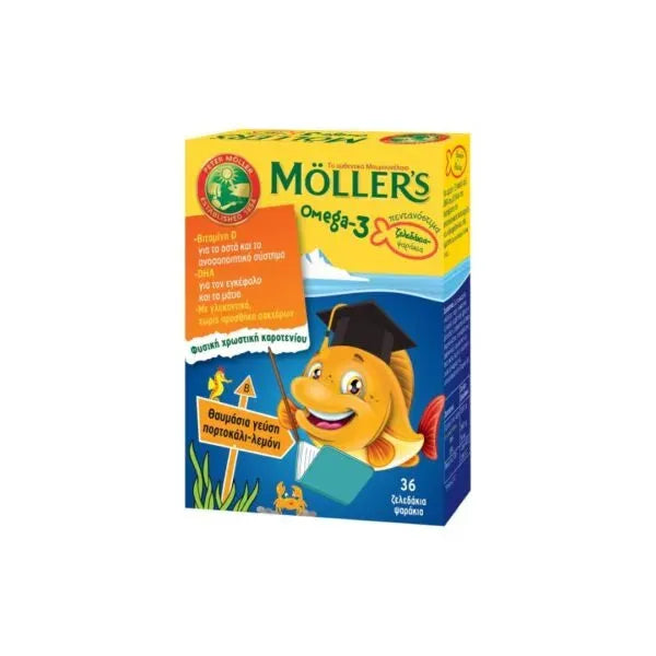 Möller’s - Omega-3 Jelly Fish Lemon &amp; Orange - GOLDFARMACI