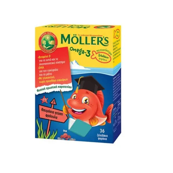 Möller’s - Omega-3 Jelly Fish Strawberry - GOLDFARMACI