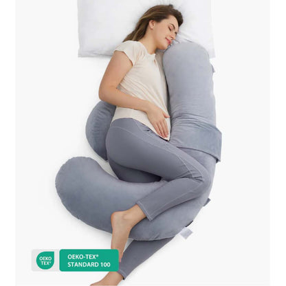Momcozy - F-Shaped Pregnancy Pillow PP007 – Air Layer Grey