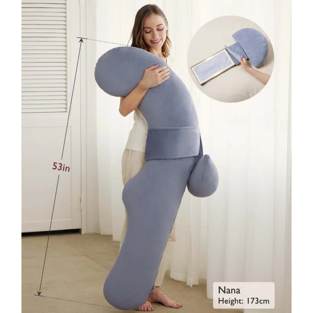 Momcozy - F-Shaped Pregnancy Pillow PP007 – Air Layer Grey - 3