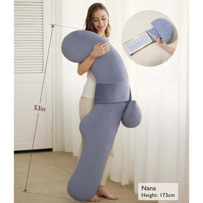 Momcozy - F-Shaped Pregnancy Pillow PP007 – Air Layer Grey - 3