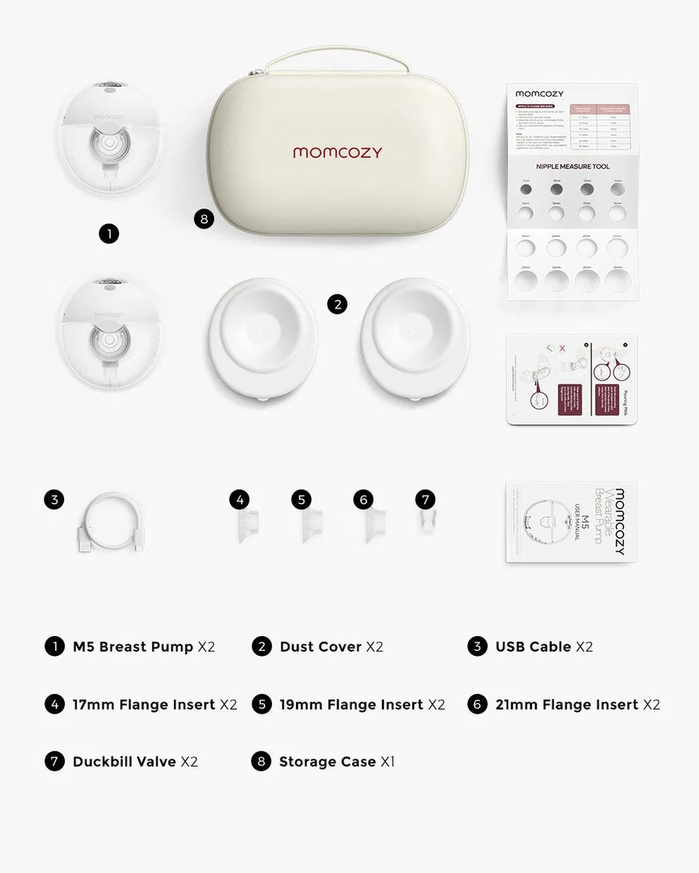 Momcozy - M5 Wearable Breast Pump (Double Pack)