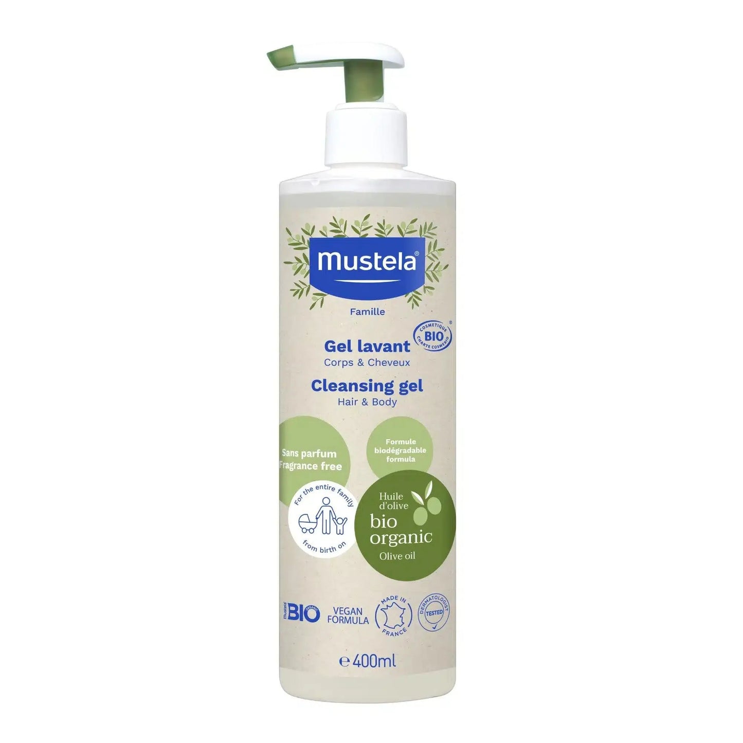 Mustela - Organic Cleansing Gel - Hair & Body - GOLDFARMACI