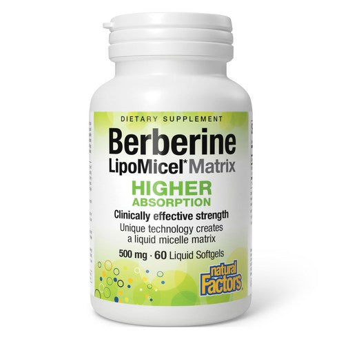 Natural Factors Berberine LipoMicel 60 Softgels