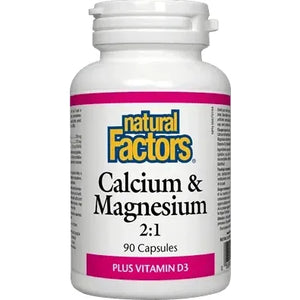 Natural Factors Calcium & Magnesium 2:1 Plus Vitamin D3 90 Capsules