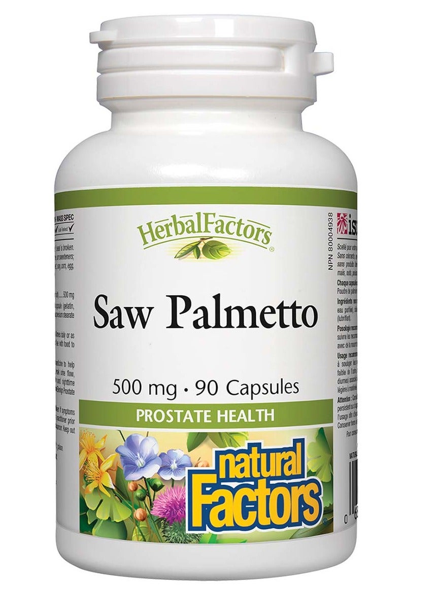 Natural Factors Saw Palmetto 500 mg 90 Capsules
