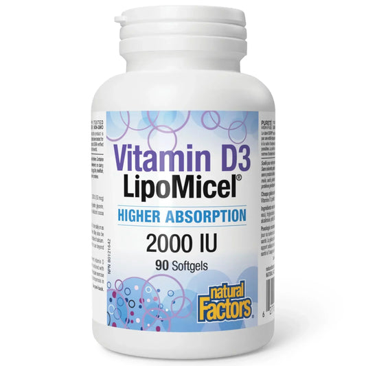 Natural Factors - Vitamin D 2000 IU Lipomicel - GOLDFARMACI
