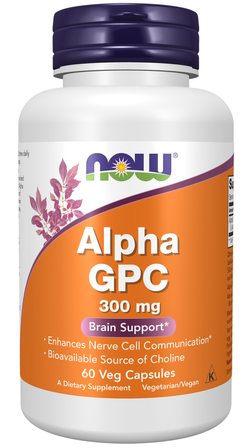 NOW Alpha GPC 300 mg 60 Veg Capsules
