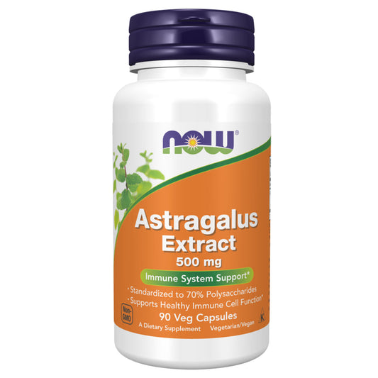 NOW Astragalus Extract 500 mg 90 vegetable capsules