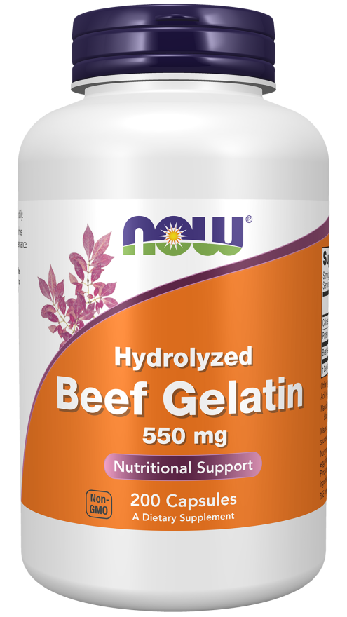 NOW Beef Gelatin 550 mg 200 Capsules