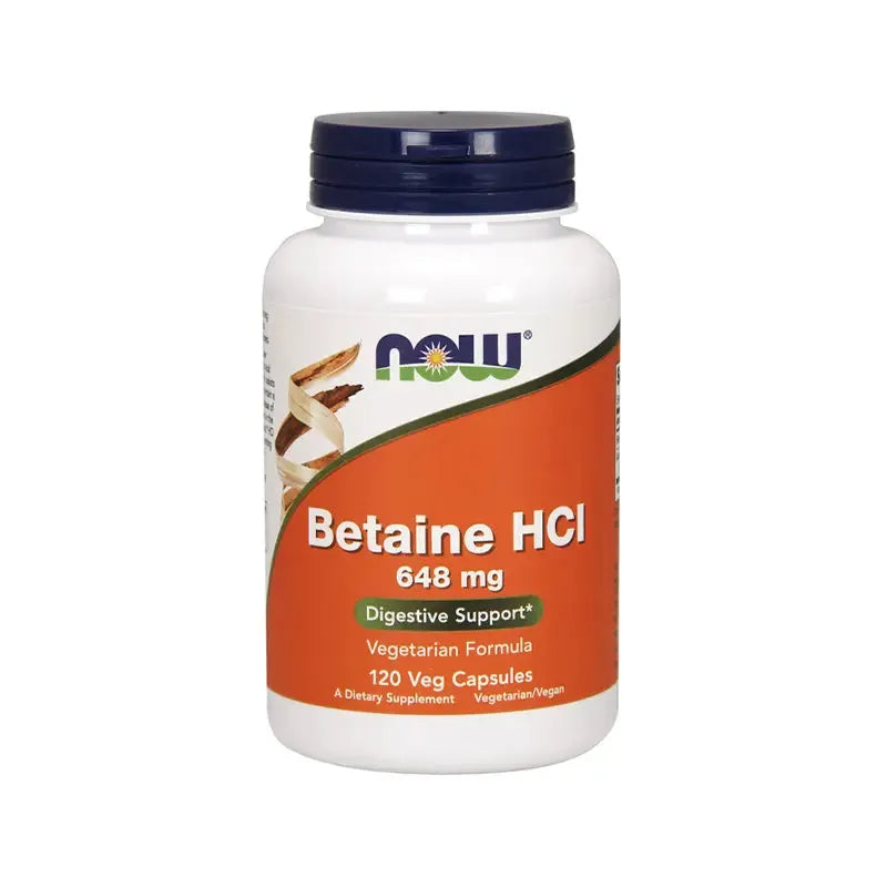 Now - Betaine HCl 648 mg - GOLDFARMACI