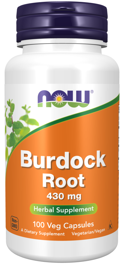 NOW Burdock Root 430 mg 100 Veg Capsules