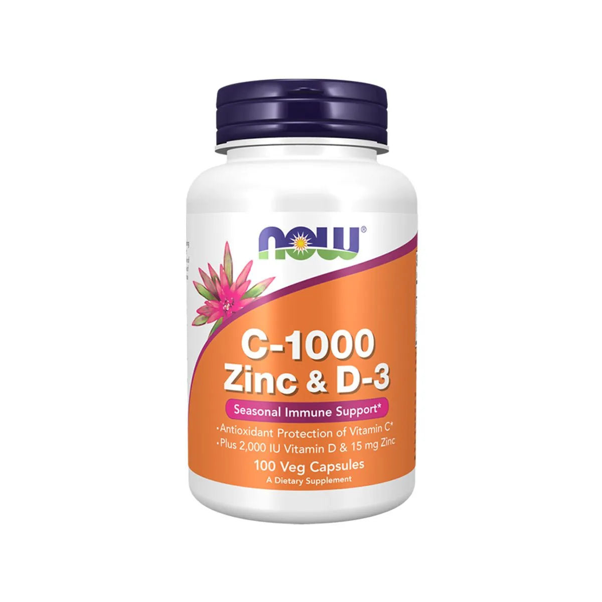 NOW - C-1000 Zinc & D-3 Veg Capsules