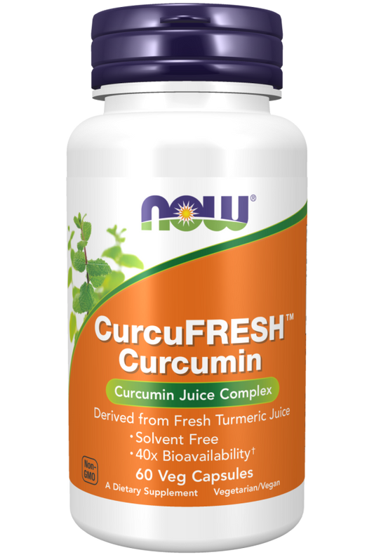 NOW CurcuFRESH Curcumin, 60 vegetarian capsules