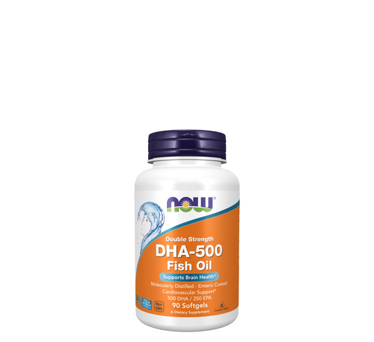 NOW DHA-500 Double Strength Fish Oil, 90 softgels