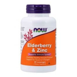 NOW Elderberry & Zinc - 30 Lozenges
