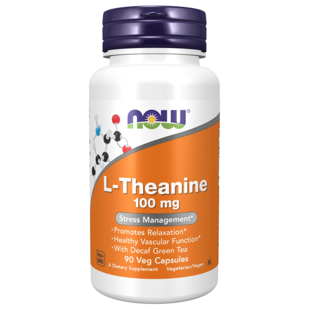 NOW L-Theanine 100 mg 90 Veg Capsules