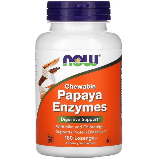 NOW Chewable Papaya Enzymes 180 Lozenges
