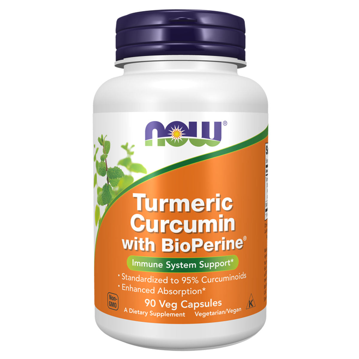 NOW Turmeric Curcumin + BioPerine 90 vegetable capsules