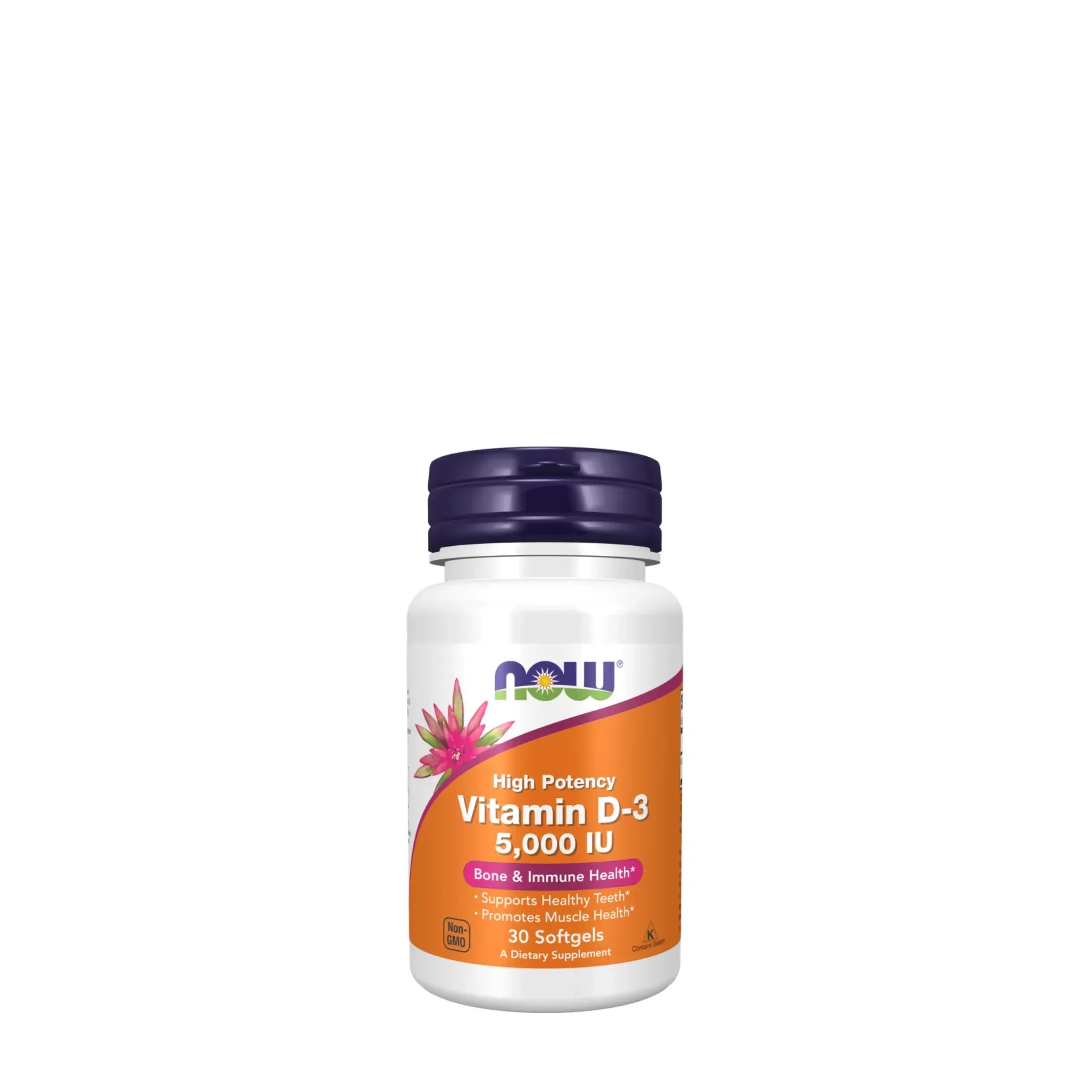 食品 NOW Vitamin D-3 5000 IU 240 Softgels NOW Vitamins Vitamin D3 5000 IU Softgels with Immune and Bone