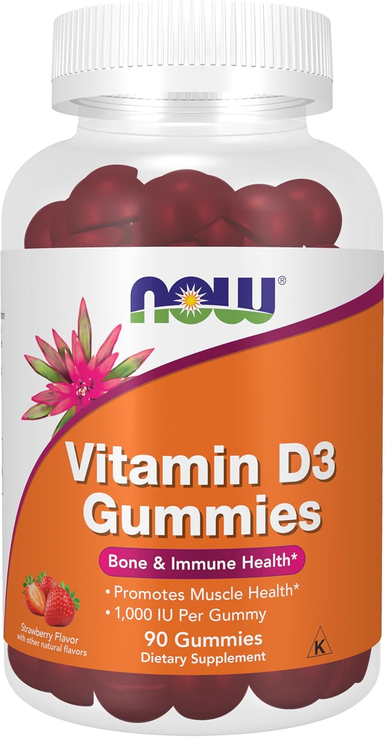 NOW Vitamin D3 1000 IU Gummies 90 ct