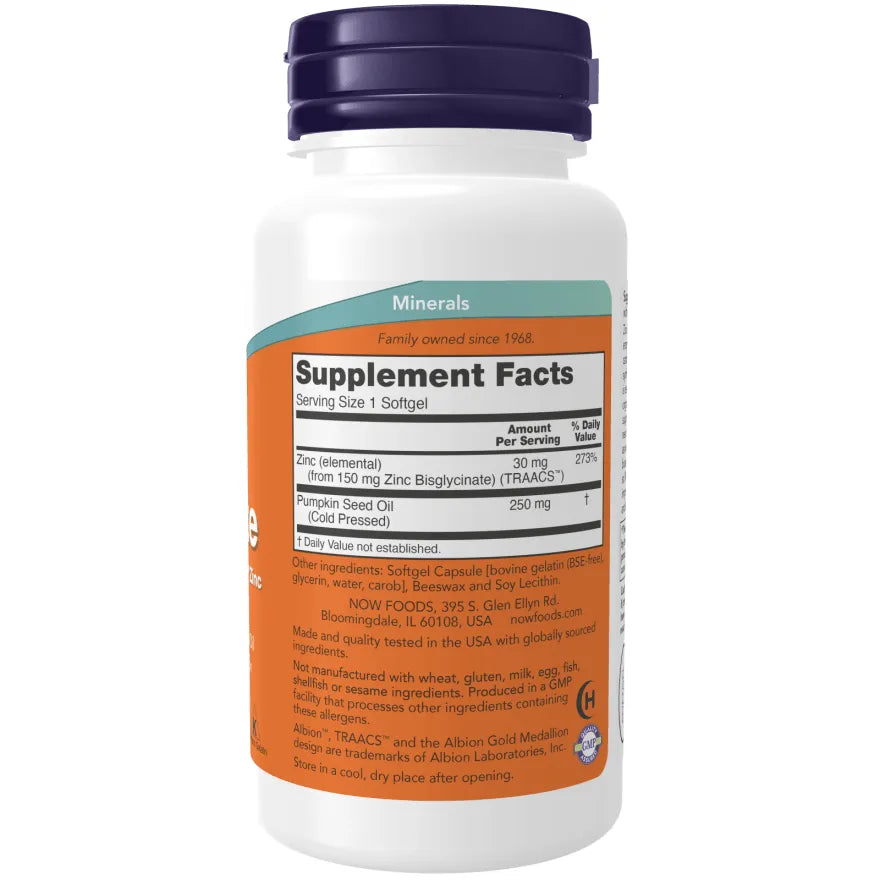 Now - Zinc Glycinate 30mg - GOLDFARMACI