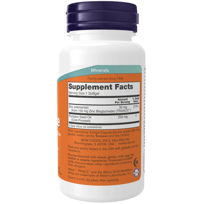 Now - Zinc Glycinate 30mg - GOLDFARMACI