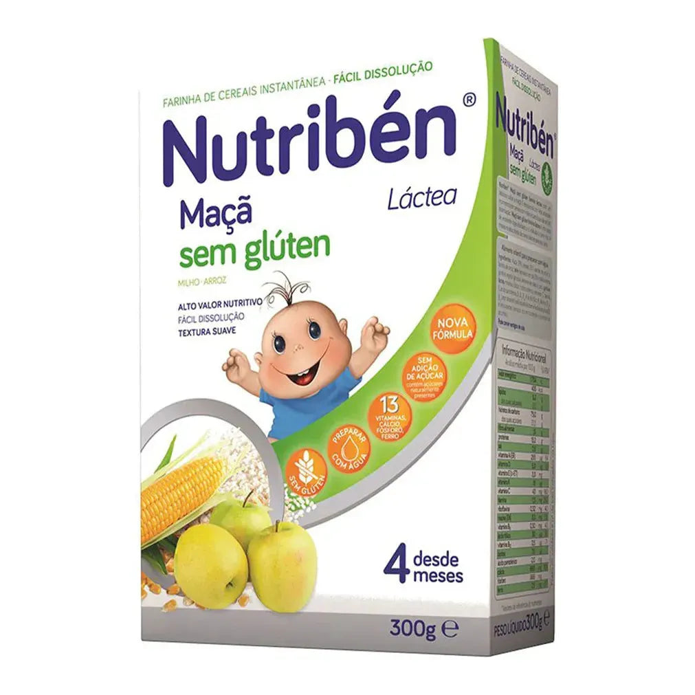 Nutribén - Lactea Maça Sem Gluten 4 Months + - GOLDFARMACI