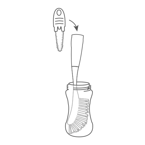 Nuvita - Bottle and mini teat brush - 1486 - GOLDFARMACI