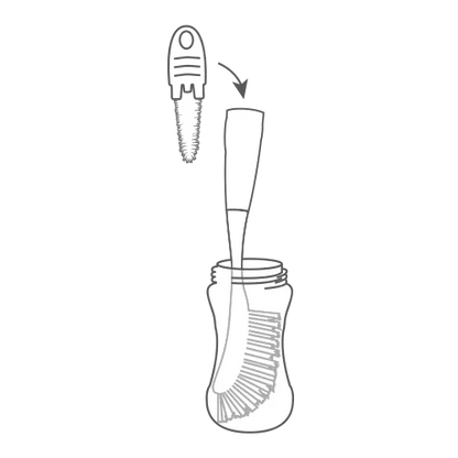 Nuvita - Bottle and mini teat brush - 1486 - GOLDFARMACI