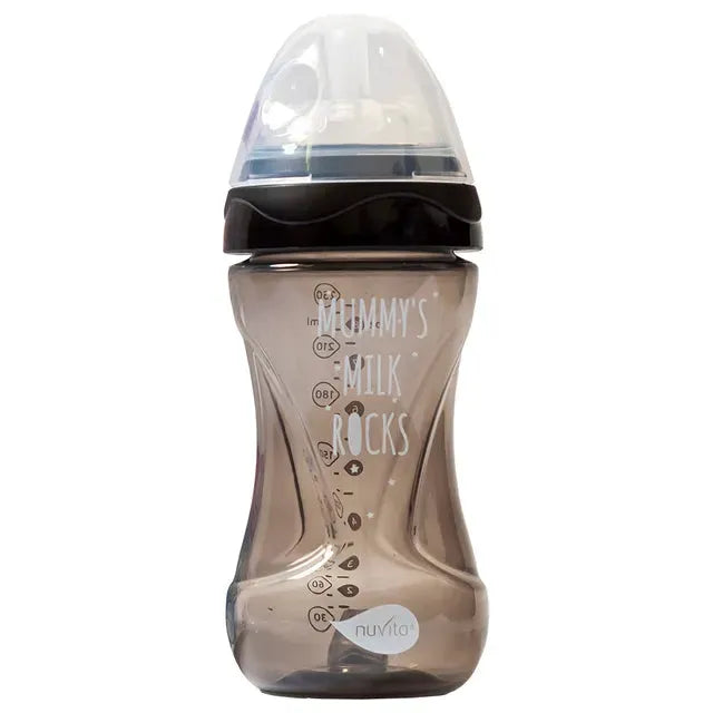 Nuvita - Materno Feel Anti-Colic Baby Bottle (Black) - GOLDFARMACI