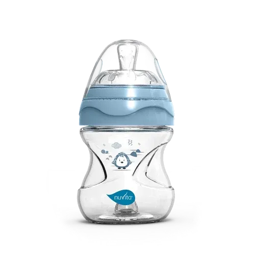 Nuvita - Materno Feel Anti-Colic Baby Bottle (Blue) - GOLDFARMACI