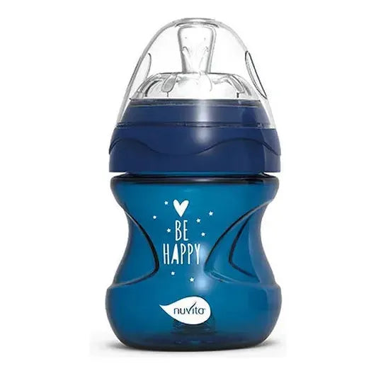 Nuvita - Materno Feel Anti-Colic Baby Bottle (Dark Blue) - GOLDFARMACI