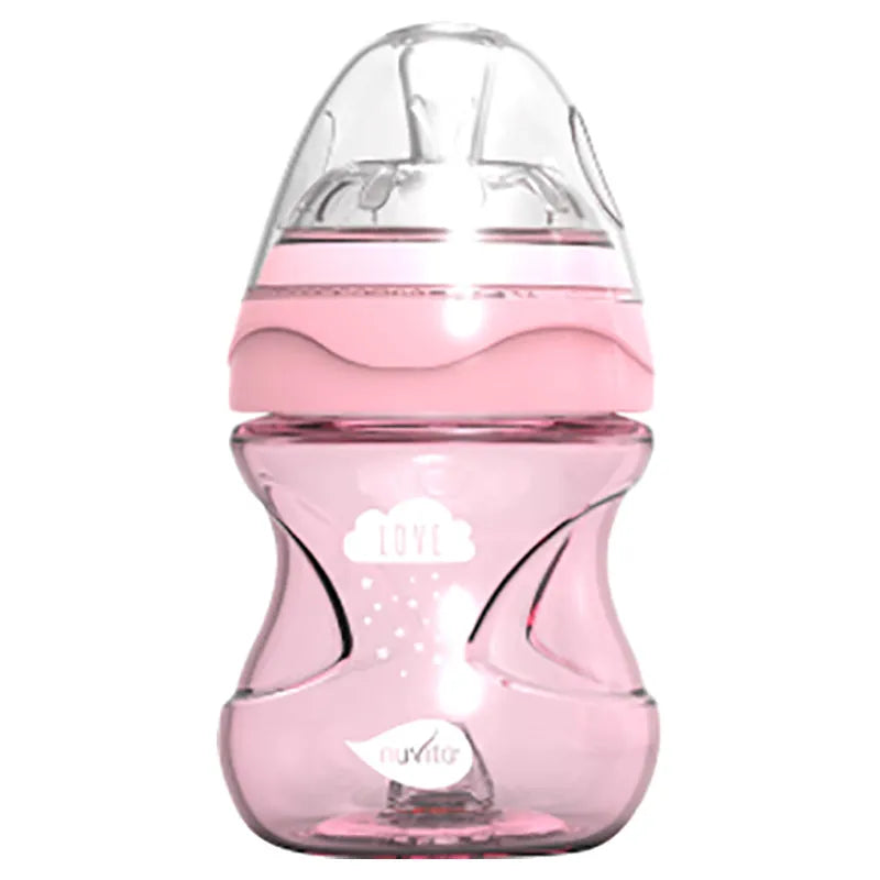 Nuvita - Materno Feel Anti-Colic Baby Bottle (Light Pink) - GOLDFARMACI