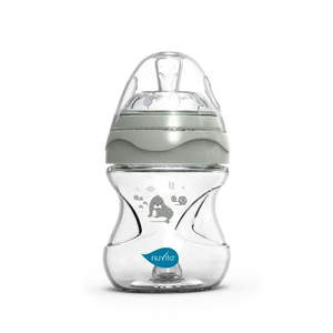 Nuvita - Materno Feel Anti-Colic Baby Bottle (Sage Green) - GOLDFARMACI