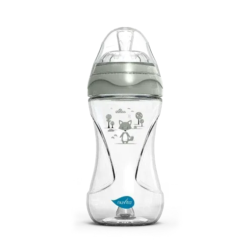 Nuvita - Materno Feel Anti-Colic Baby Bottle (Sage Green) - GOLDFARMACI