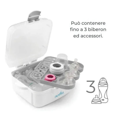 Nuvita - Microwave sterilizer for baby bottles - Stericompact 1085 - GOLDFARMACI