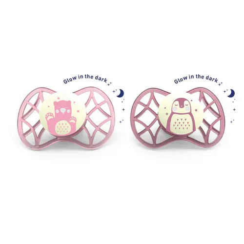 Nuvita - Set of 2 Pacifiers With Orthodontic Teat 0m+ (Girls) - GOLDFARMACI
