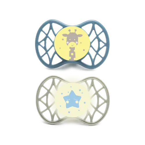 Nuvita - Set of 2 Pacifiers With Symmetrical Teat 0m+ (Boys) - GOLDFARMACI