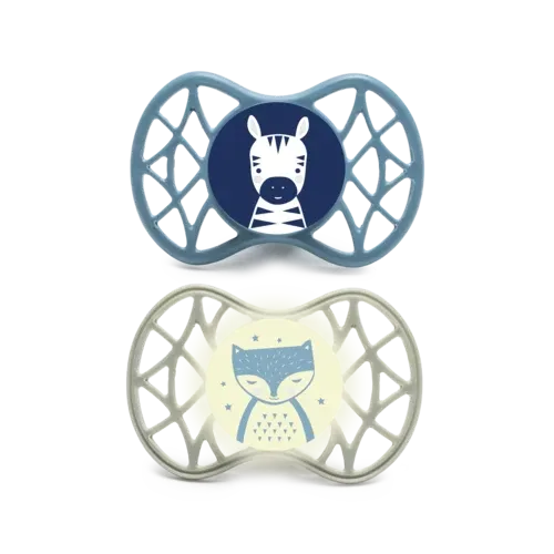 Nuvita - Set of 2 Pacifiers With Symmetrical Teat 6m+ (Boys) - GOLDFARMACI