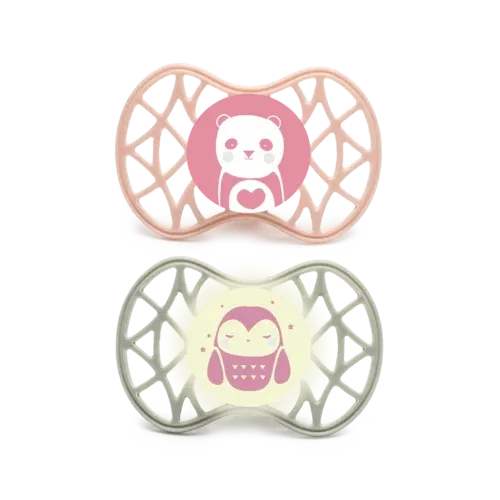 Nuvita - Set of 2 Pacifiers With Symmetrical Teat 6m+ (Girls) - GOLDFARMACI