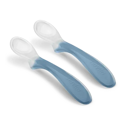Nuvita - Set of 2 silicone spoons - Easy Eating 8480 - GOLDFARMACI