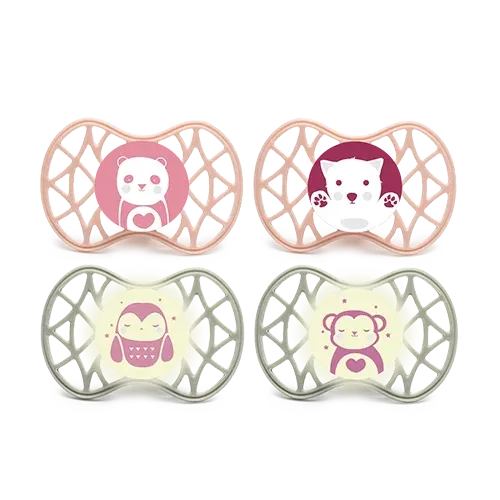 Nuvita - Set of 4 Pacifiers With Symmetrical Teat 6m+ - GOLDFARMACI