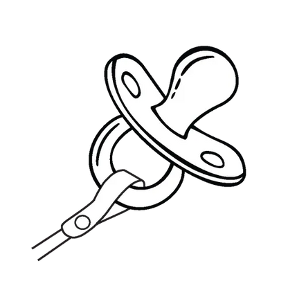 Nuvita - Soother Holder With Button Fastener - GOLDFARMACI