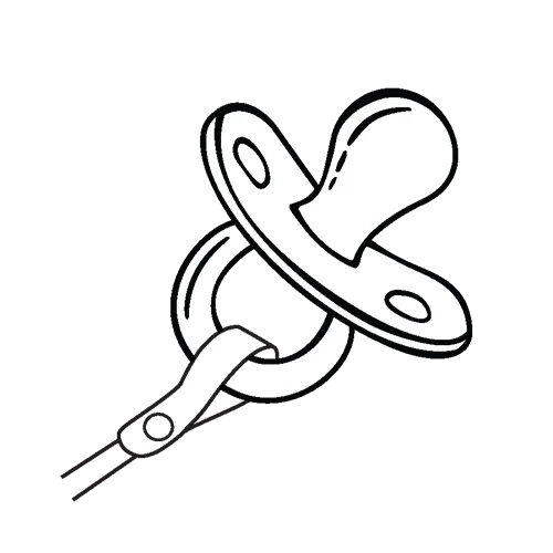 Nuvita - Soother Holder With Button Fastener - GOLDFARMACI