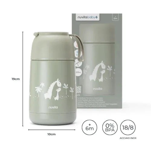 Nuvita - Stainless steel thermal container for liquid and solid food - 4475 - GOLDFARMACI