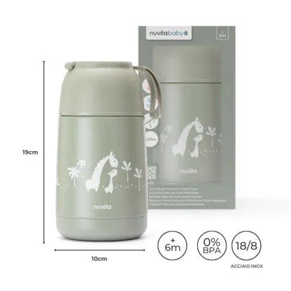 Nuvita - Stainless steel thermal container for liquid and solid food - 4475 - GOLDFARMACI