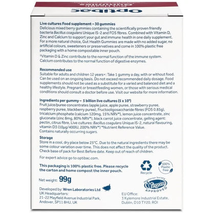 Optibac - Gut Health Gummies Probiotics - GOLDFARMACI